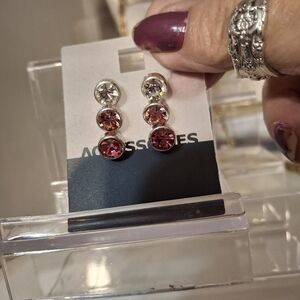 #3 3 pack rhinestone stud earrings NWT